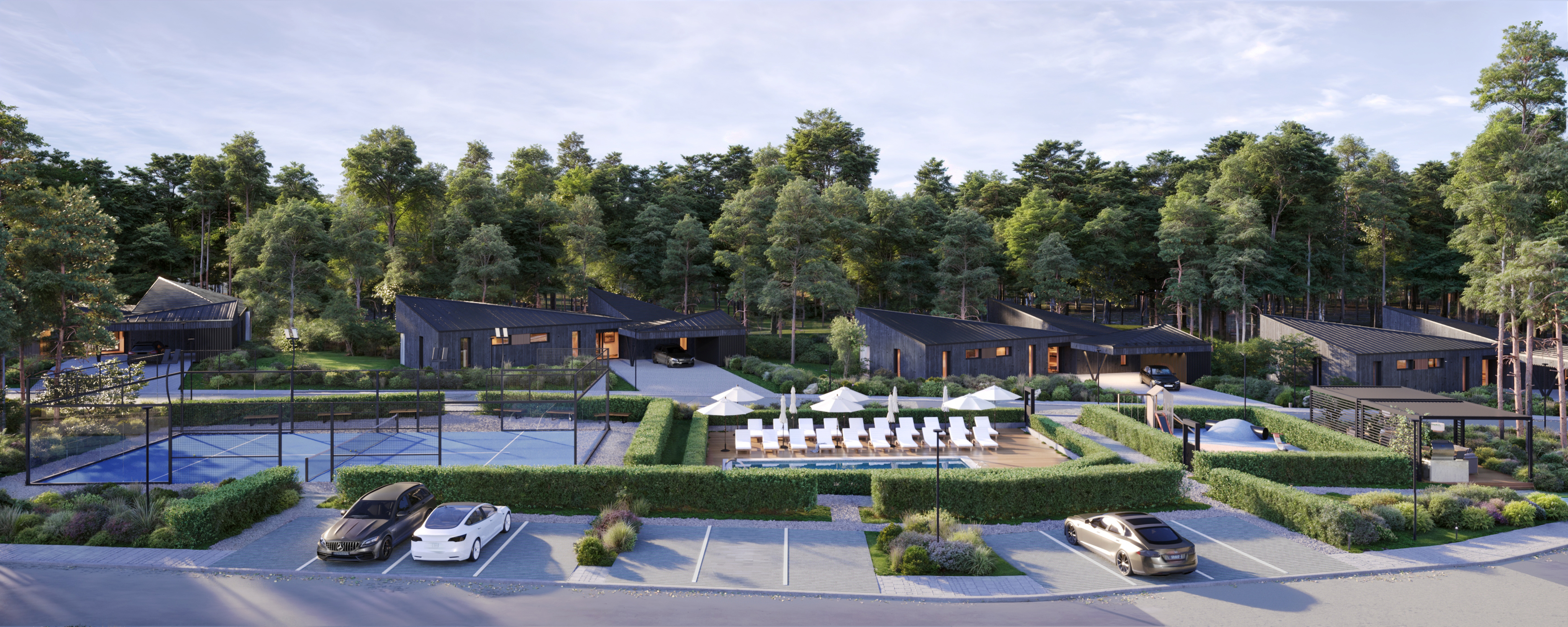 <i>At the heart of the neighborhood</i> a community area has been created